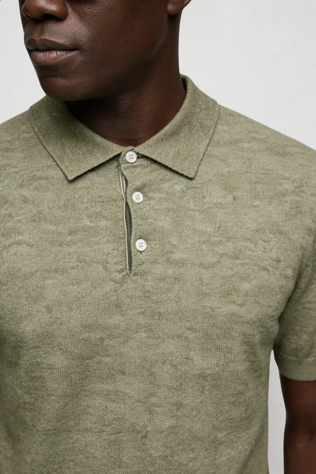 Rylan Knit Polo - Green