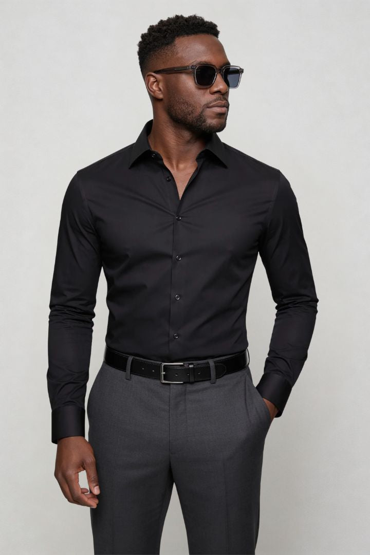Mercer Classic Dress Shirt – Black