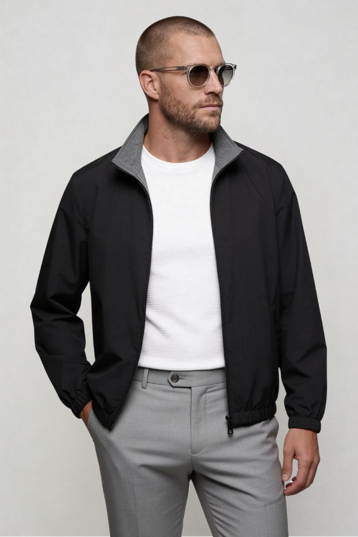 Harlan Lightweight Reversible Jacket - Black