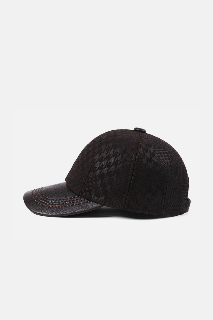 Rafael Leather Baseball Cap - Brown