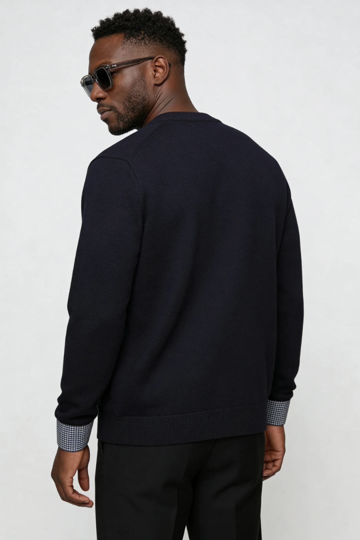 Wells Knit Button Cardigan - Navy