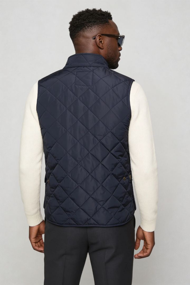 Rosaro Quilted Vest - Navy