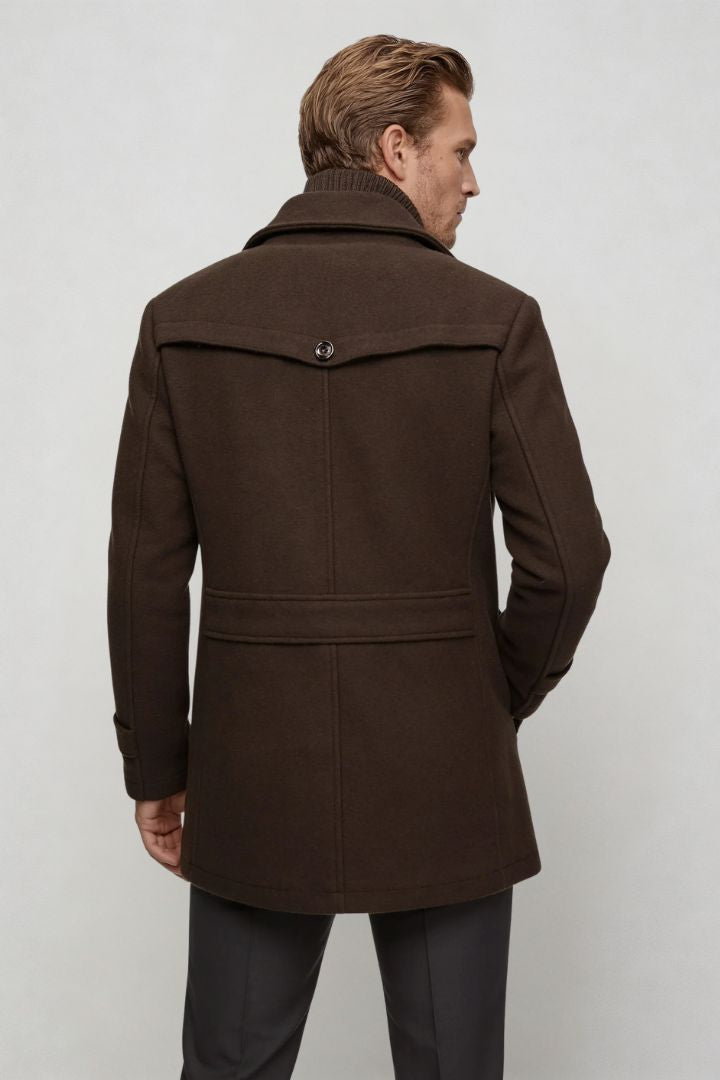 Wellington Overcoat - Dark Brown