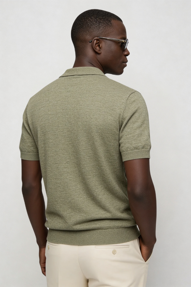 Rylan Knit Polo - Green