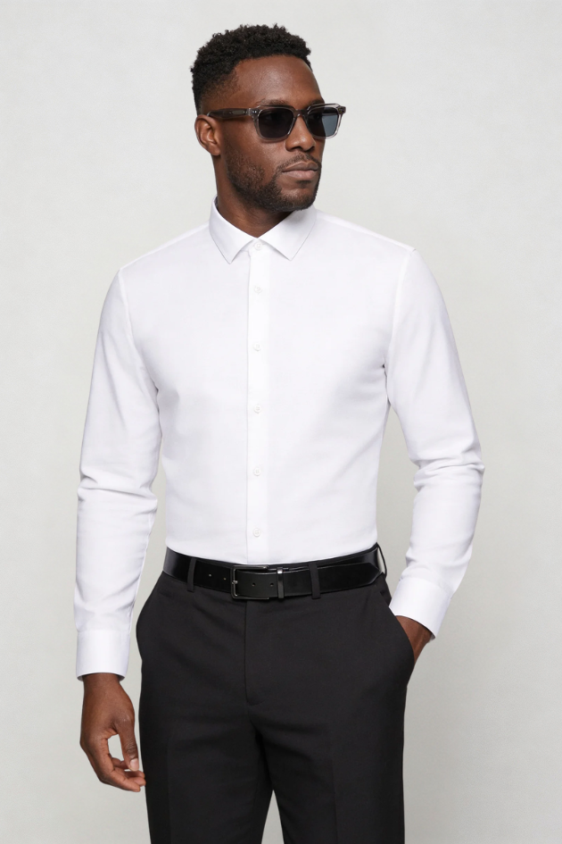 Cole Wrinkle-Free Dress Shirt - White