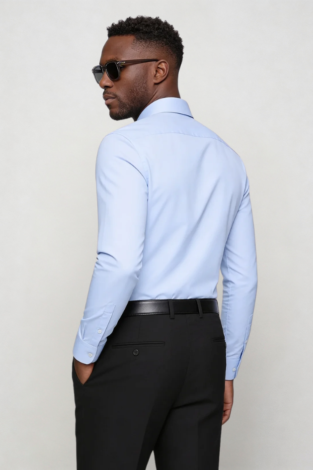 Cole Wrinkle-Free Dress Shirt - Light Blue
