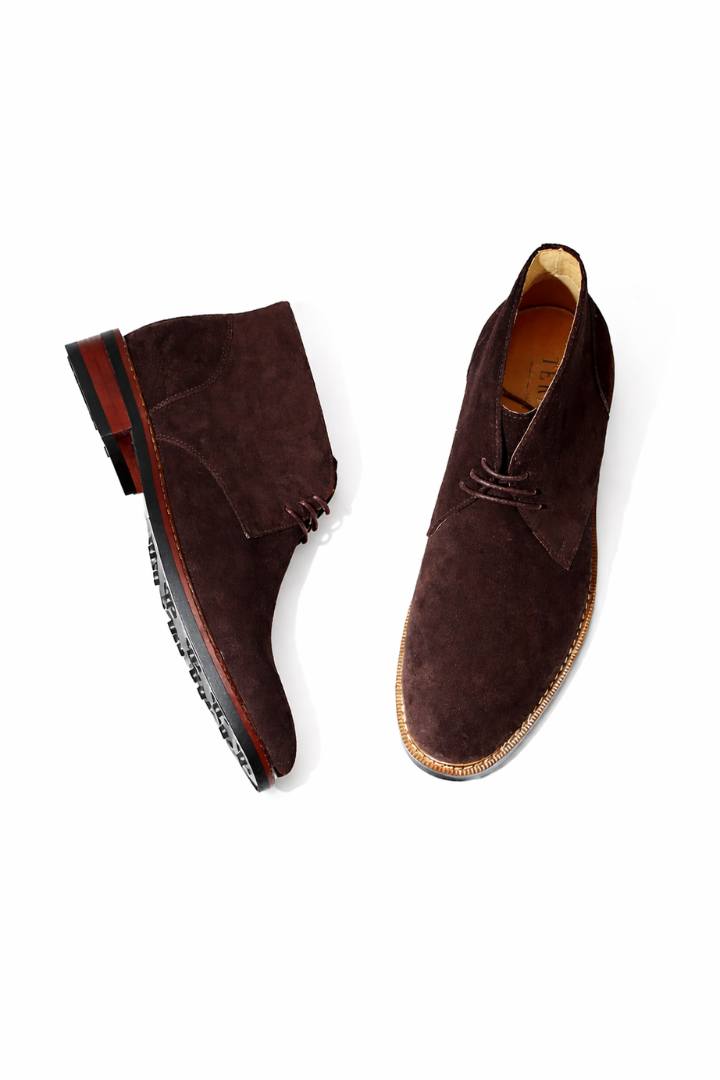 Santino Suede Chukka Boots - Espresso Brown
