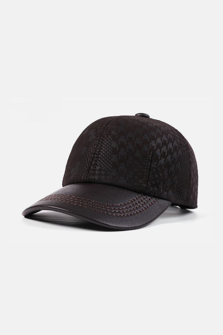 Rafael Leather Baseball Cap - Brown