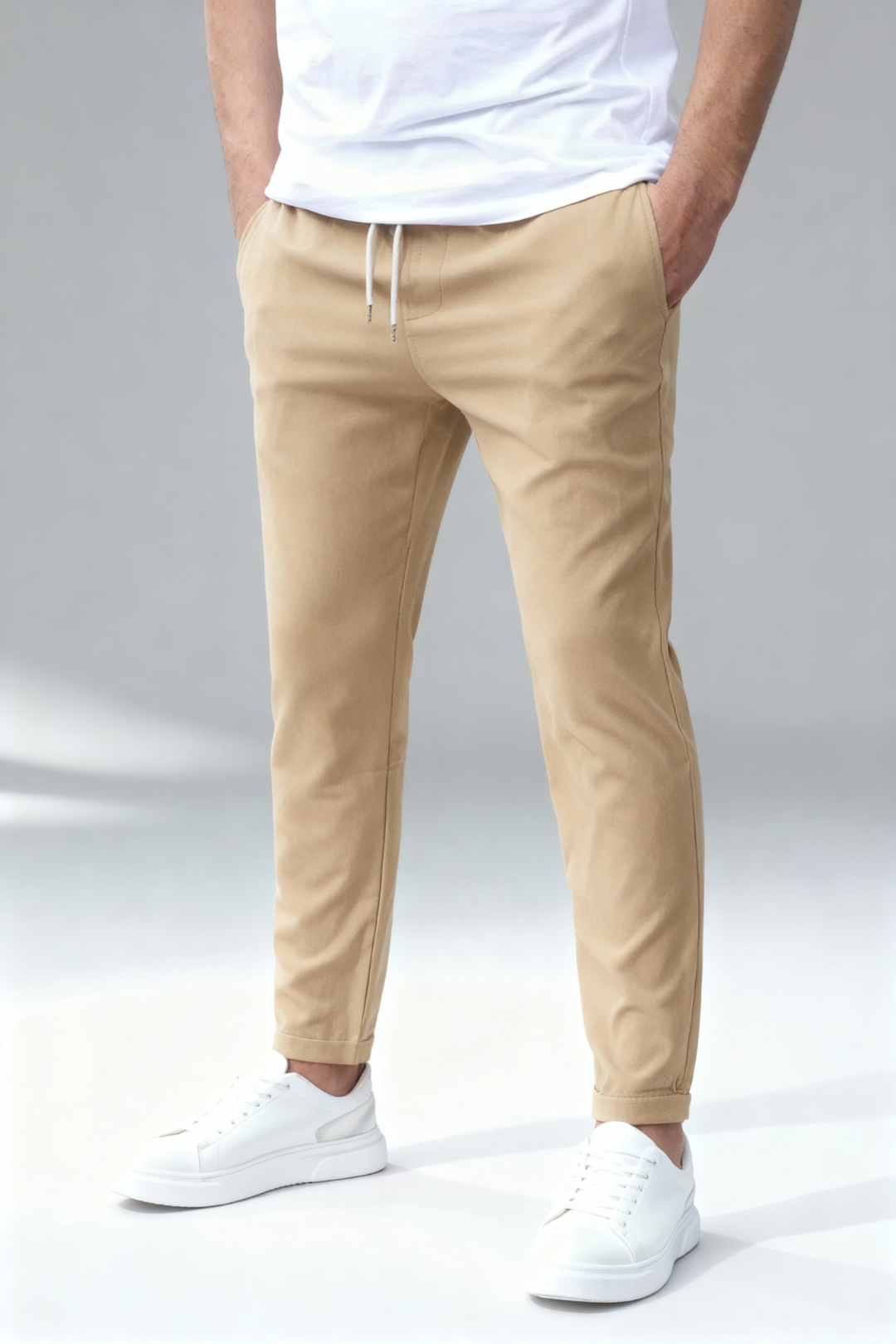 The Modern Stretch Jogger - Beige