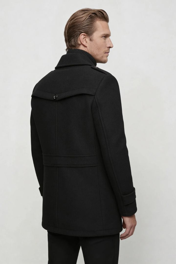 Wellington Overcoat - Black