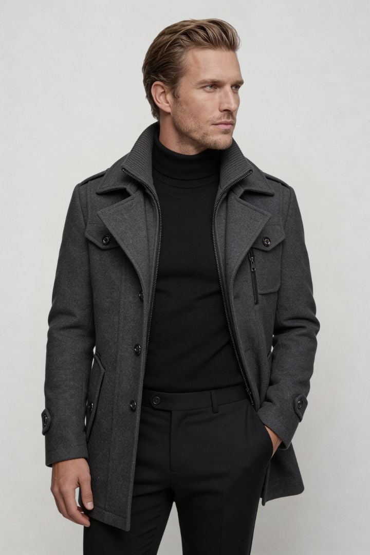 Wellington Overcoat - Grey