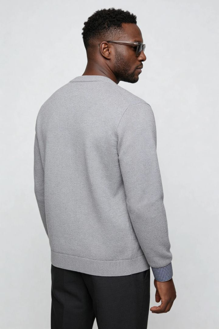 Wells Knit Button Cardigan - Grey
