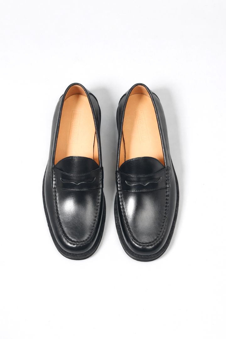 Sandro Leather Penny Loafers - Black