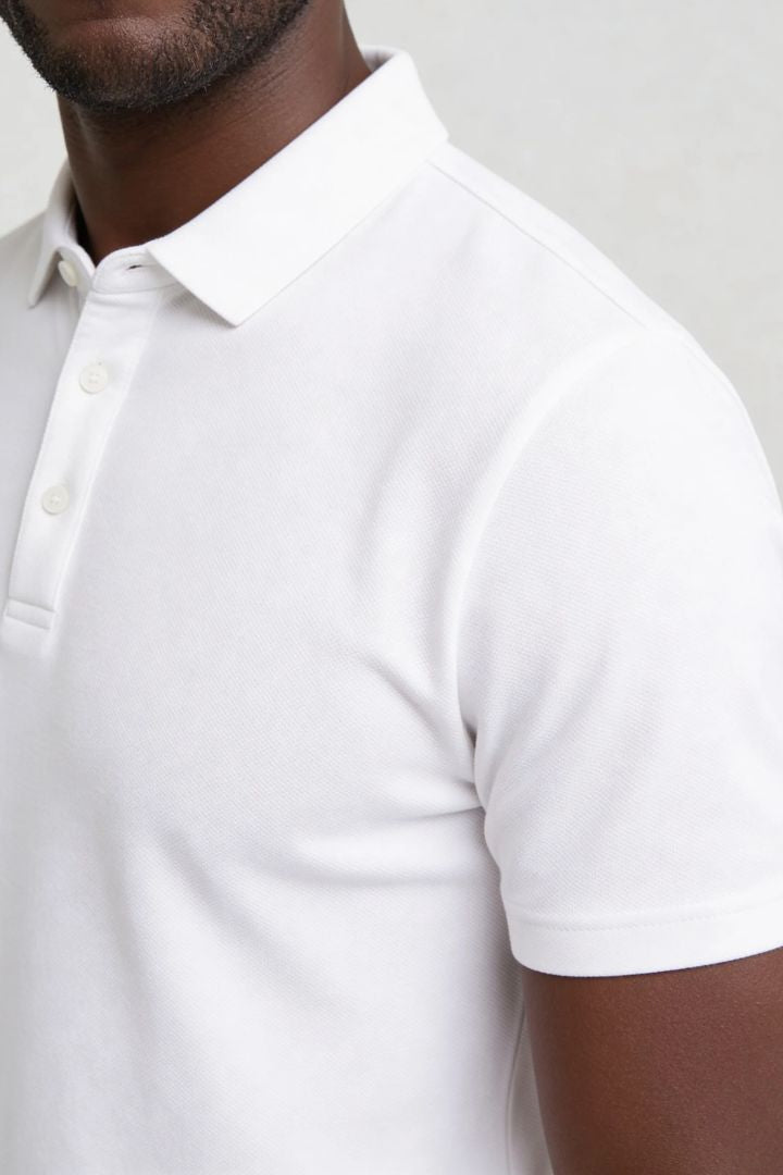 Winslow Cotton Polo - White